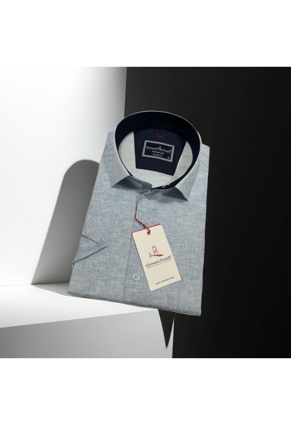 1113 CR K KOT 007 Slim Fit Kısa Kol Desenli Erkek Gömlek 3GMK361113007 - Giovanni Fratelli