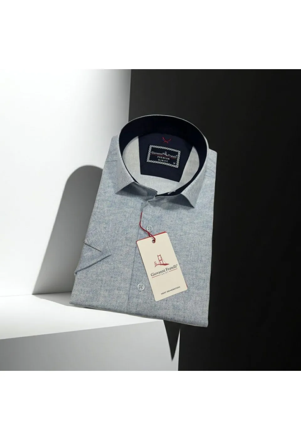 Slim Fit Kısa Kol Desenli Erkek Gömlek 3GMK361113007 - Giovanni Fratelli
