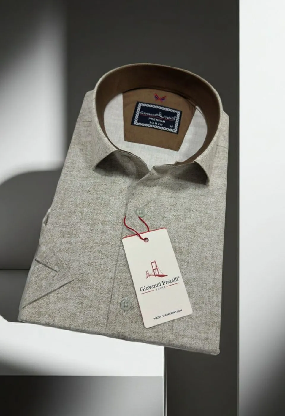 Slim Fit Kısa Kol Desenli Erkek Gömlek 3GMK361113008 - Giovanni Fratelli