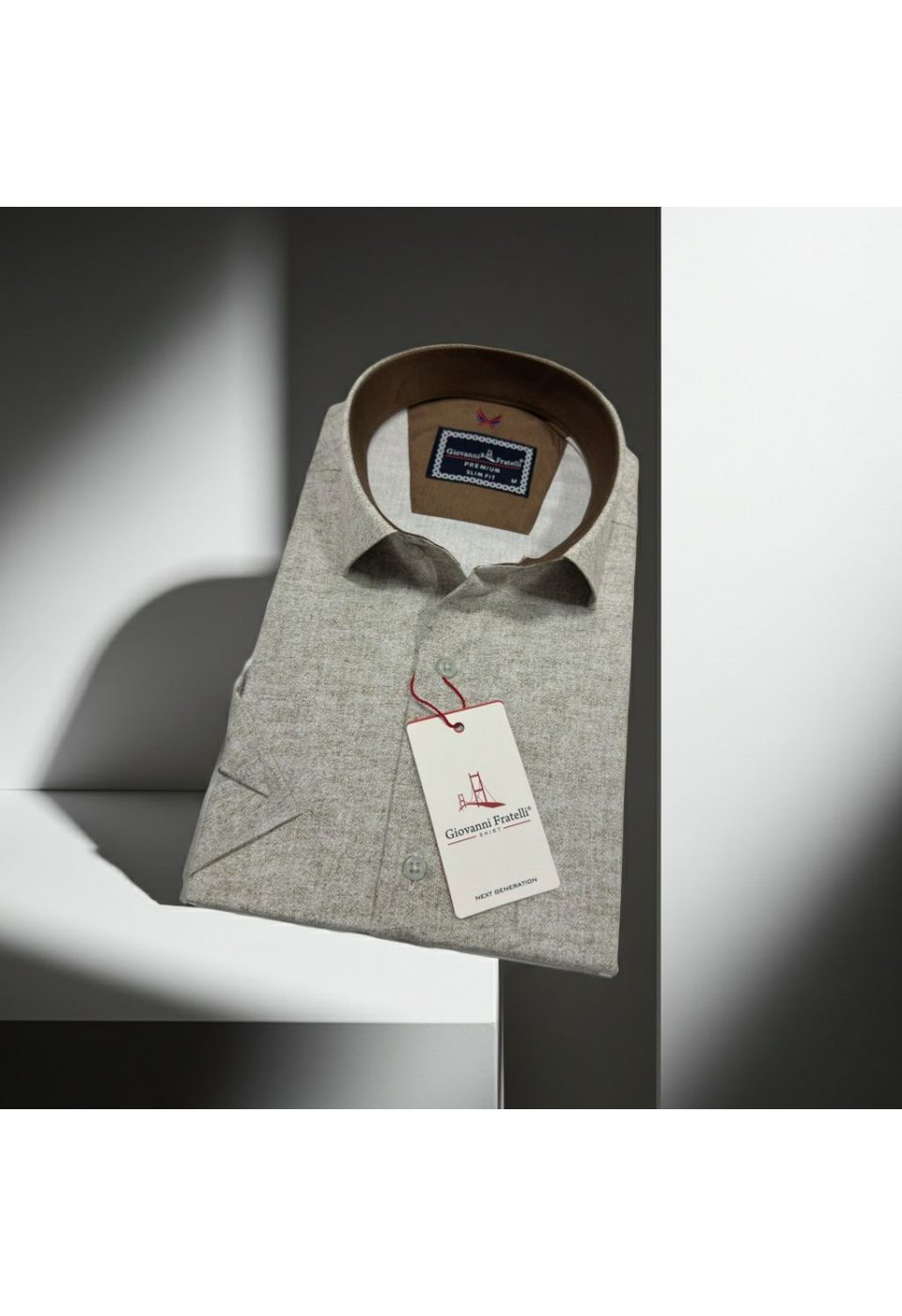 Slim Fit Kısa Kol Desenli Erkek Gömlek 3GMK361113008 - Giovanni Fratelli