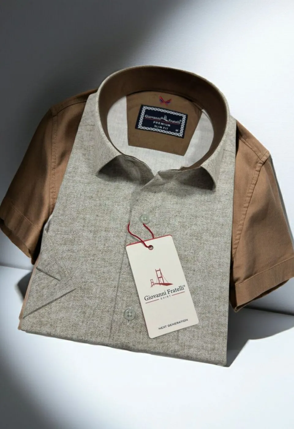 Slim Fit Kısa Kol Desenli Erkek Gömlek 3GMK361113008 - Giovanni Fratelli