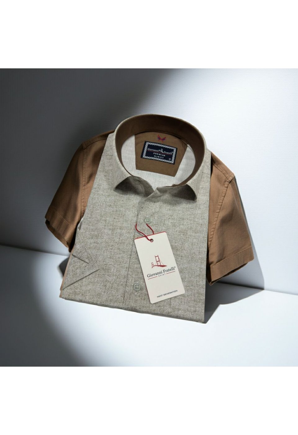 Slim Fit Kısa Kol Desenli Erkek Gömlek 3GMK361113008 - Giovanni Fratelli