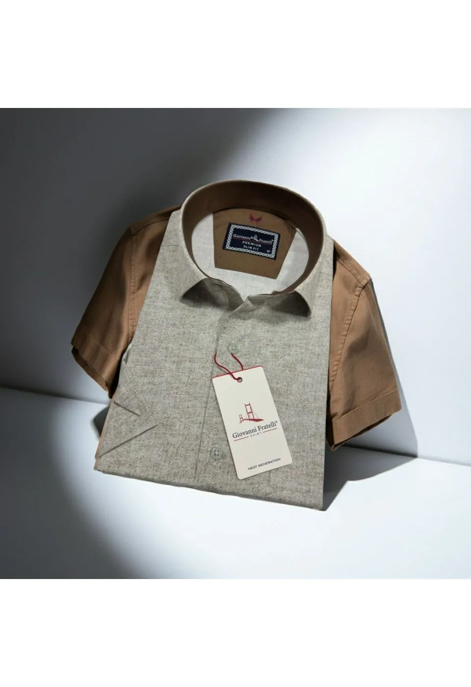 Slim Fit Kısa Kol Desenli Erkek Gömlek 3GMK361113008 - Giovanni Fratelli