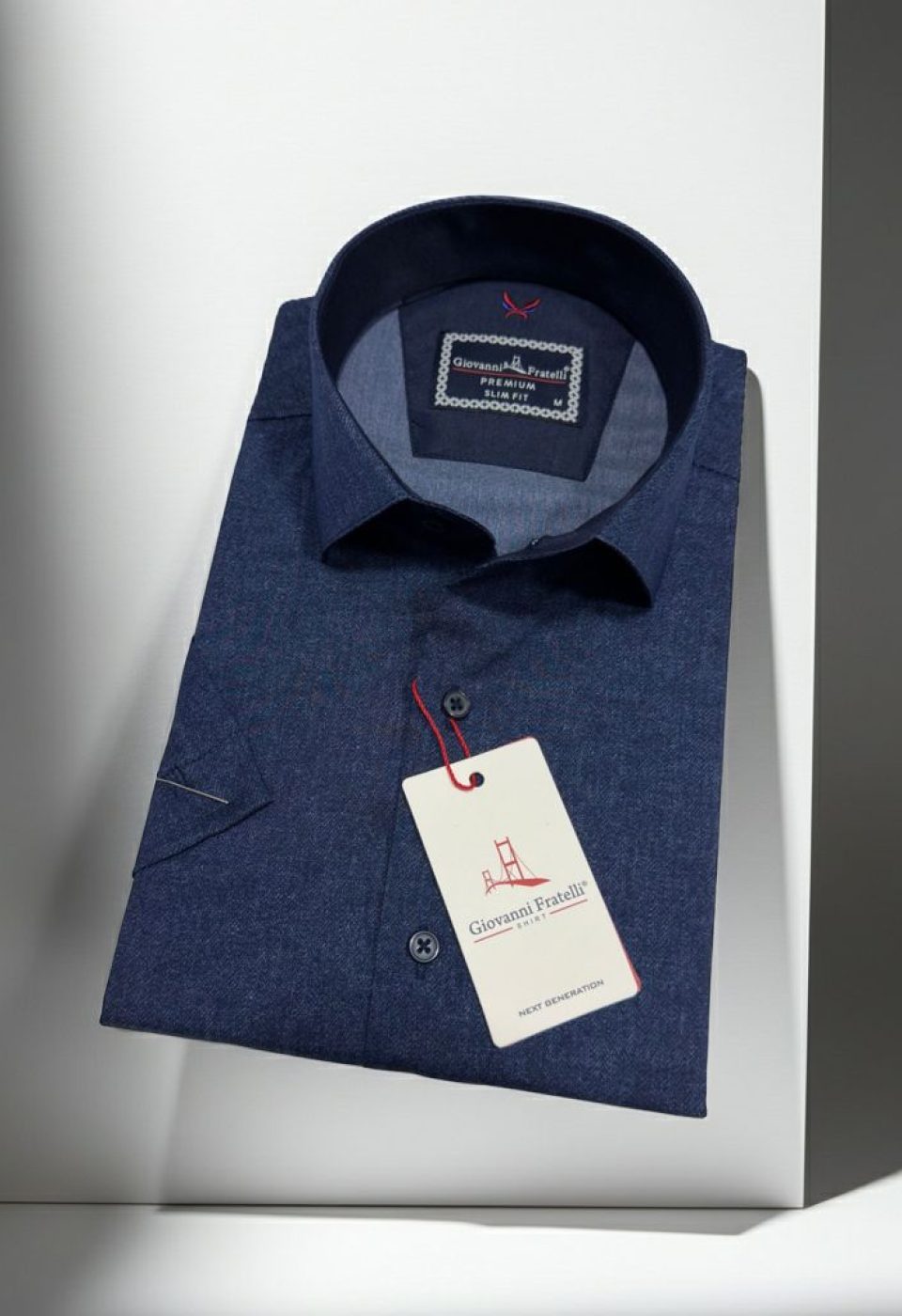 Slim Fit Kısa Kol Desenli Erkek Gömlek 3GMK361113011 - Giovanni Fratelli