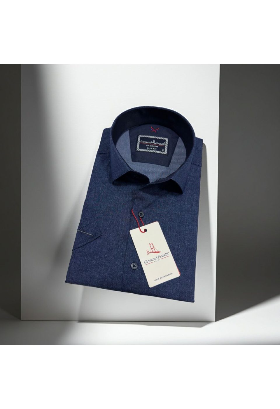 Slim Fit Kısa Kol Desenli Erkek Gömlek 3GMK361113011 - Giovanni Fratelli