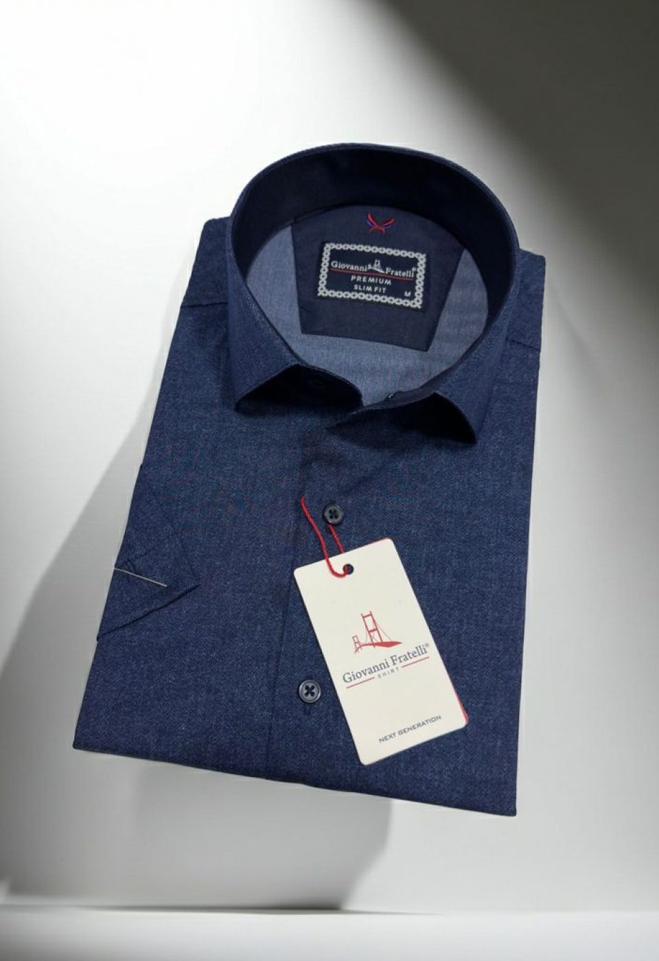 Slim Fit Kısa Kol Desenli Erkek Gömlek 3GMK361113011