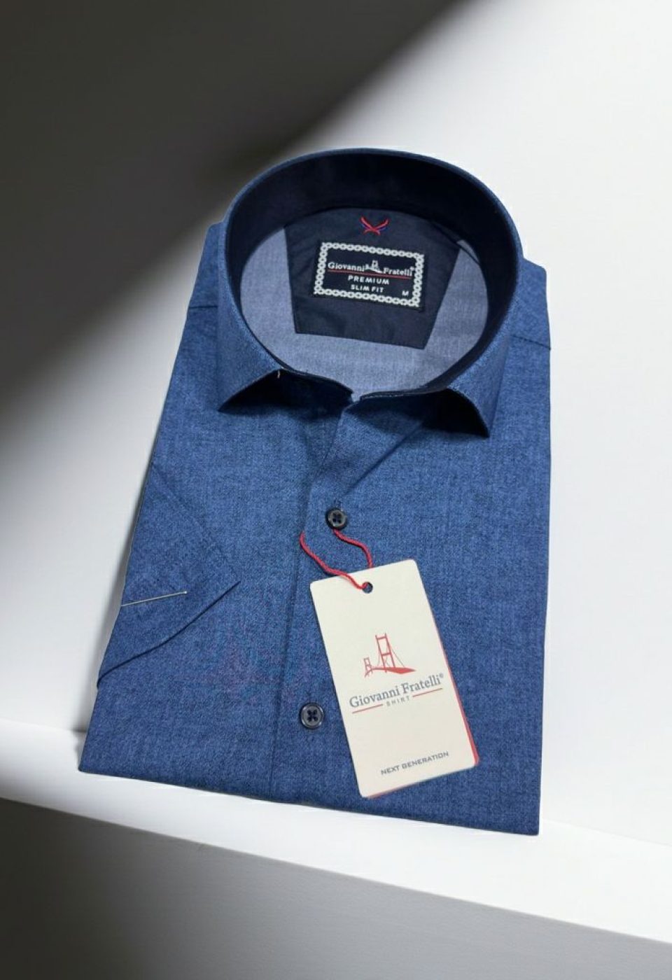 Slim Fit Kısa Kol Desenli Erkek Gömlek 3GMK361113012