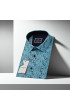 Slim Fit Kısa Kol Desenli Erkek Gömlek 3GMK311118007