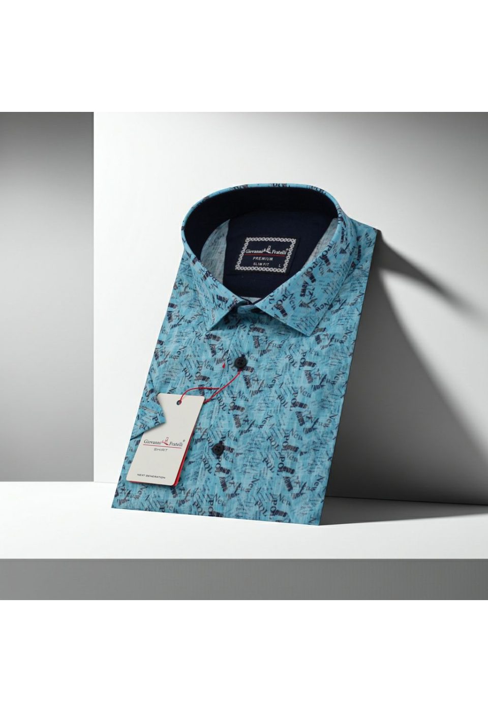 Slim Fit Kısa Kol Desenli Erkek Gömlek 3GMK311118007 - Giovanni Fratelli