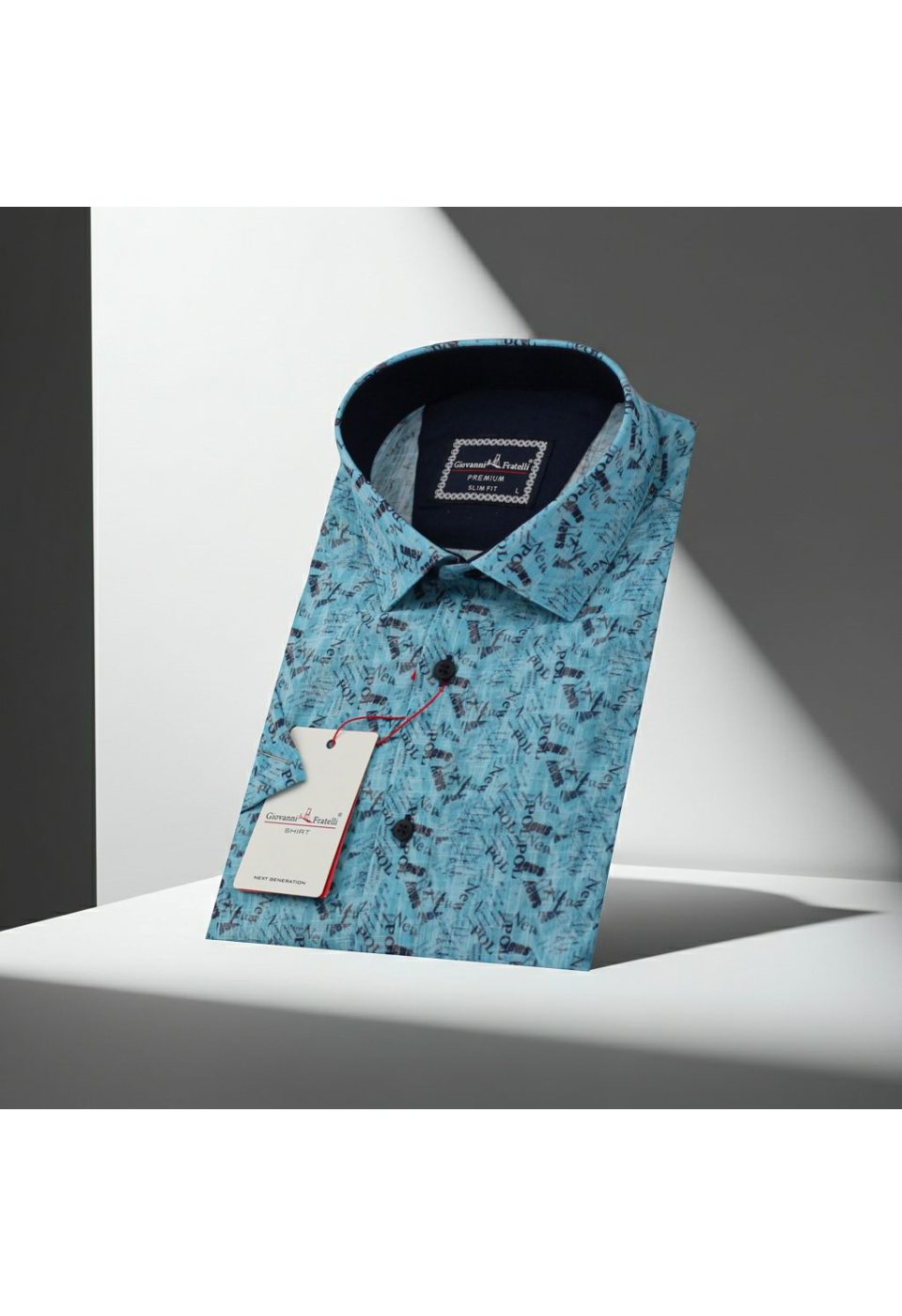 Slim Fit Kısa Kol Desenli Erkek Gömlek 3GMK311118007 - Giovanni Fratelli