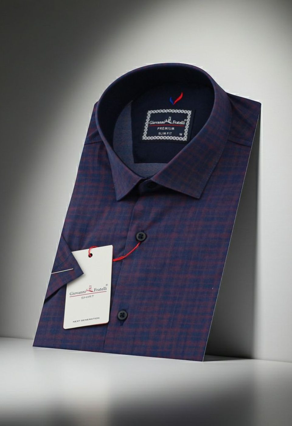 Slim Fit Kısa Kol Desenli Erkek Gömlek 3GMK311120004 - Giovanni Fratelli