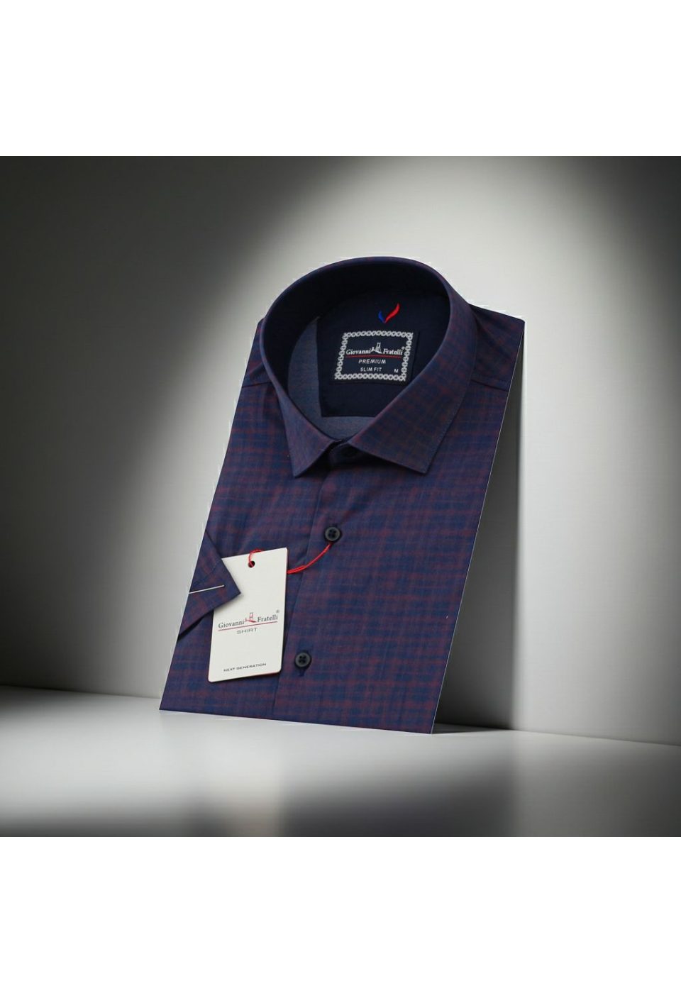 Slim Fit Kısa Kol Desenli Erkek Gömlek 3GMK311120004 - Giovanni Fratelli