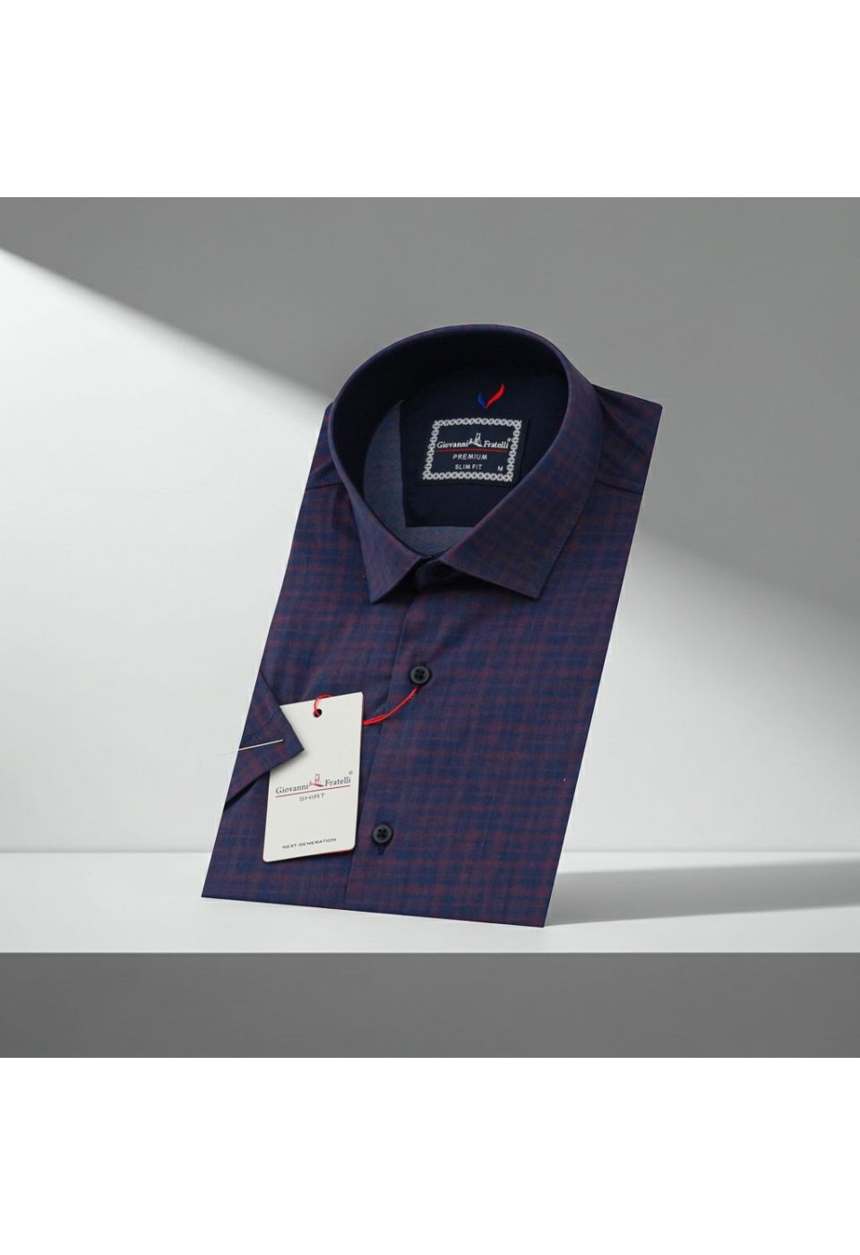 Slim Fit Kısa Kol Desenli Erkek Gömlek 3GMK311120004 - Giovanni Fratelli