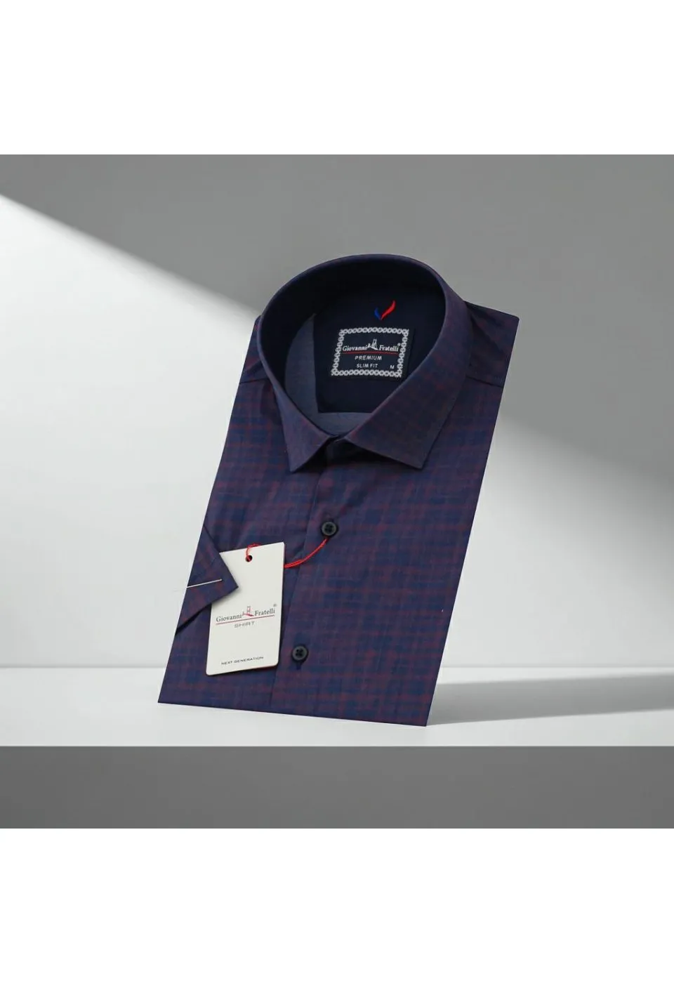 Slim Fit Kısa Kol Desenli Erkek Gömlek 3GMK311120004 - Giovanni Fratelli