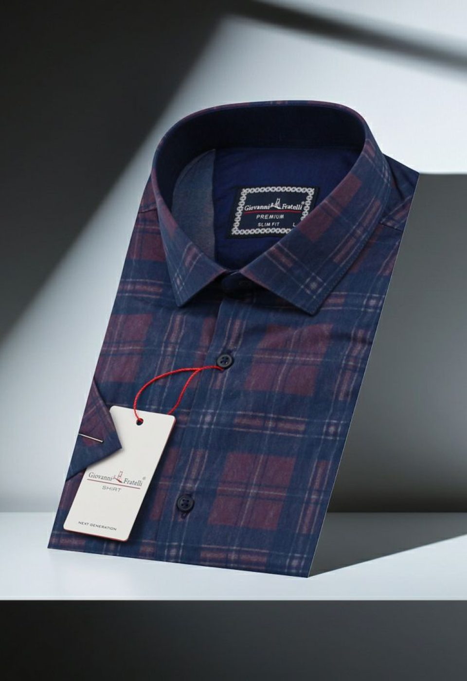 Slim Fit Kısa Kol Desenli Erkek Gömlek 3GMK311124001