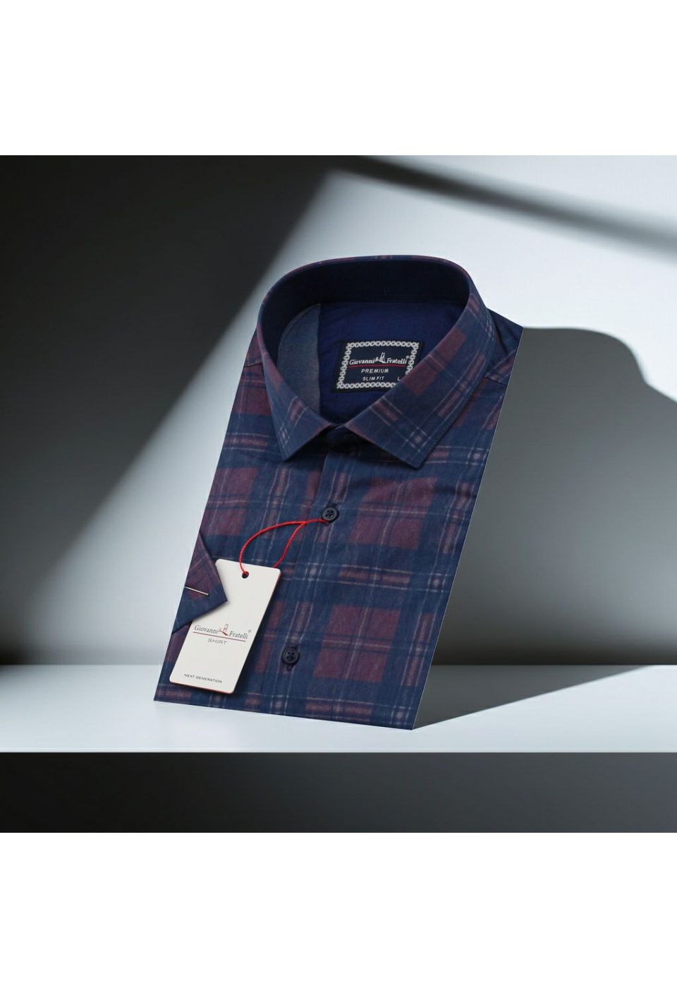 Slim Fit Kısa Kol Desenli Erkek Gömlek 3GMK311124001 - Giovanni Fratelli