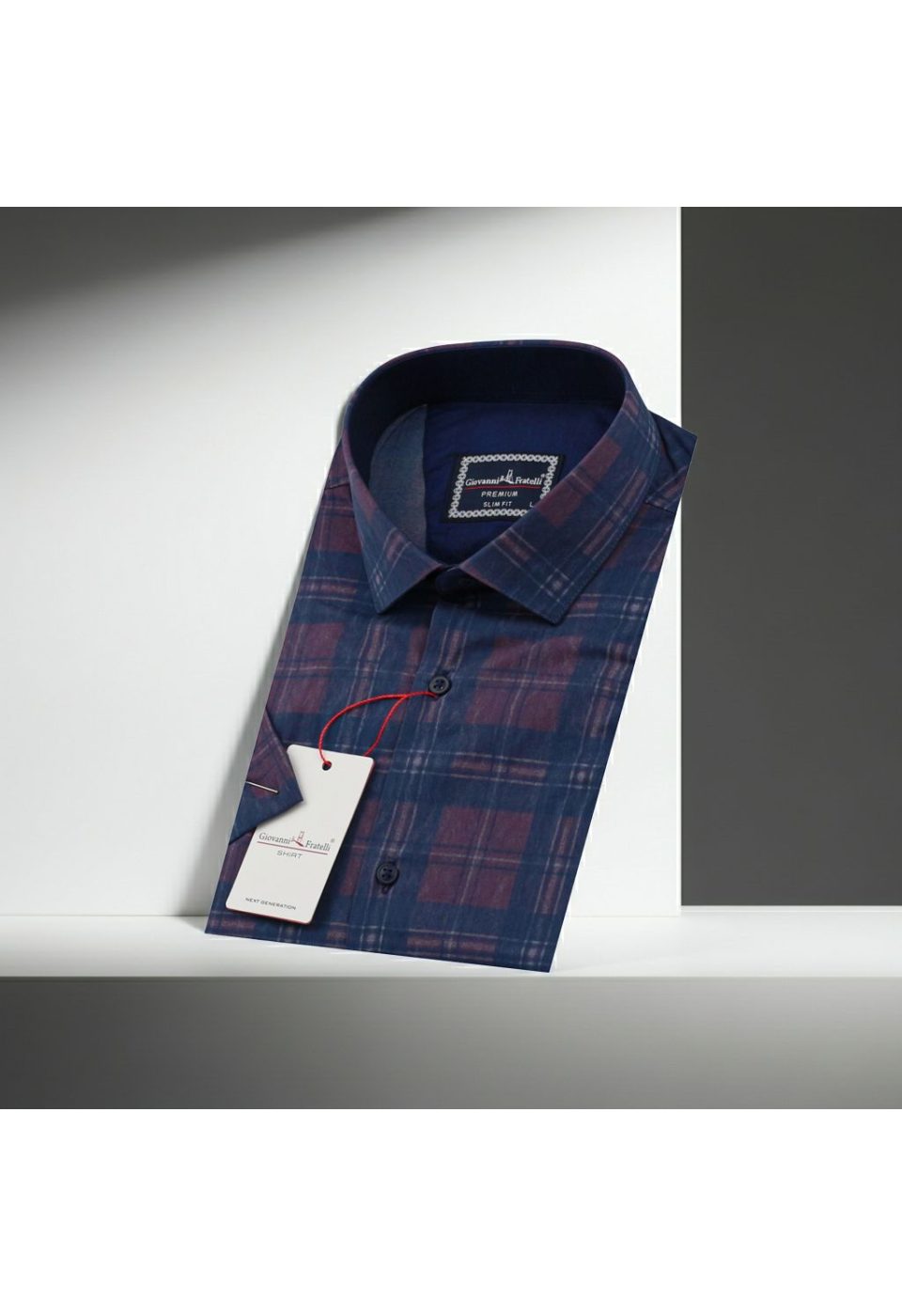 Slim Fit Kısa Kol Desenli Erkek Gömlek 3GMK311124001 - Giovanni Fratelli