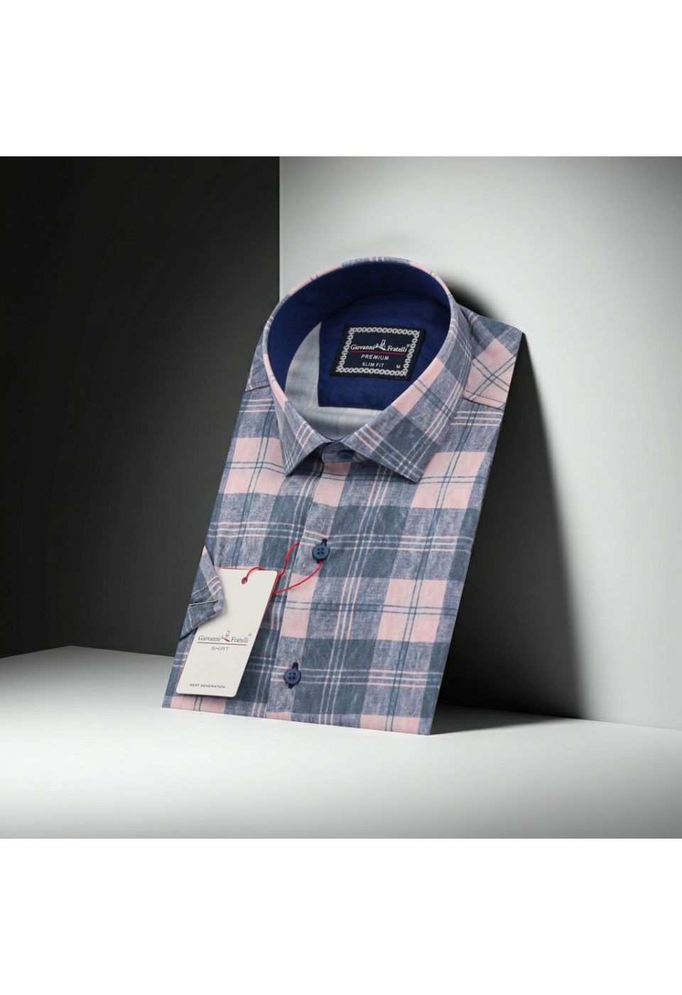 Slim Fit Kısa Kol Desenli Erkek Gömlek 3GMK311124003 - Giovanni Fratelli