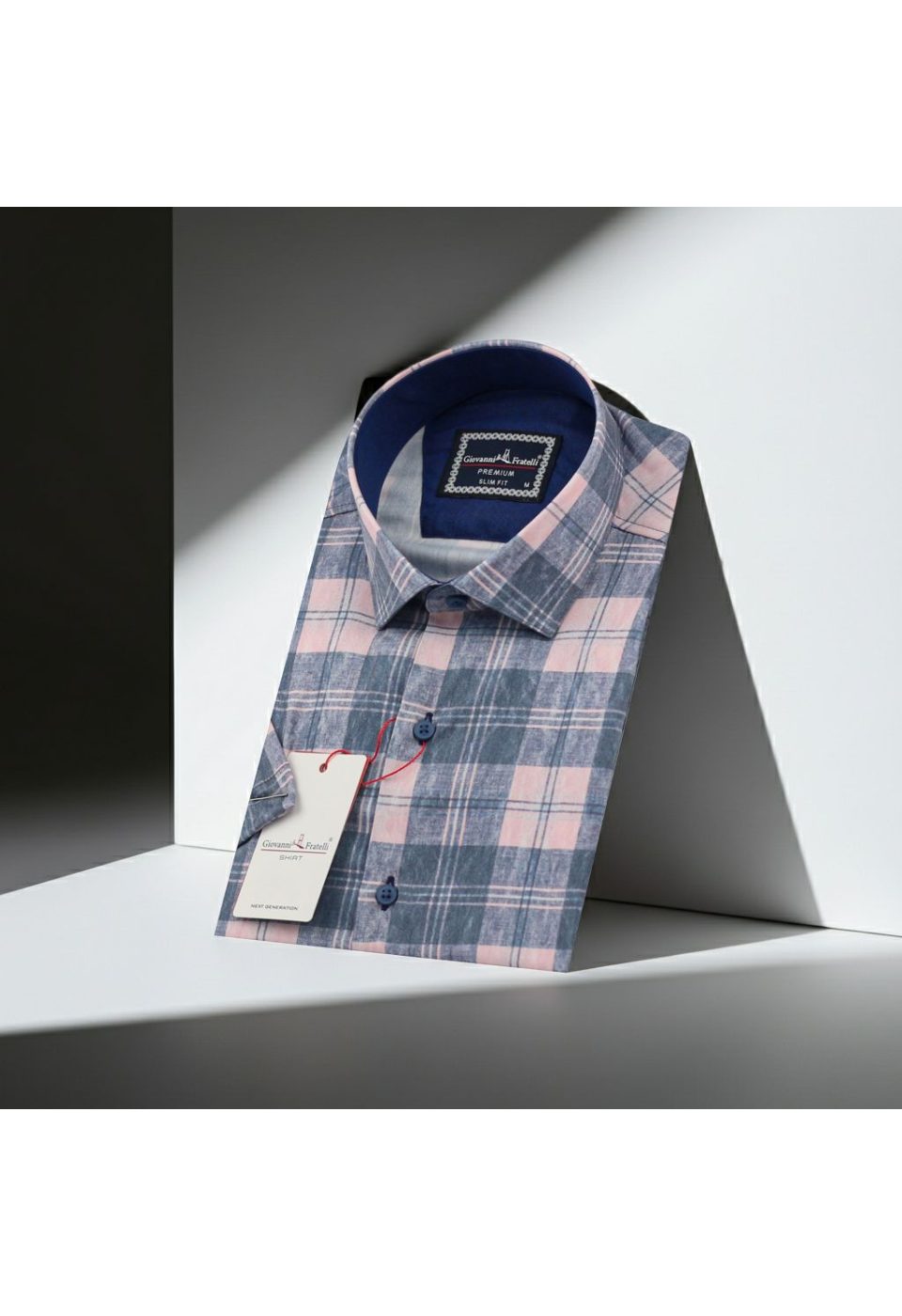 Slim Fit Kısa Kol Desenli Erkek Gömlek 3GMK311124003 - Giovanni Fratelli