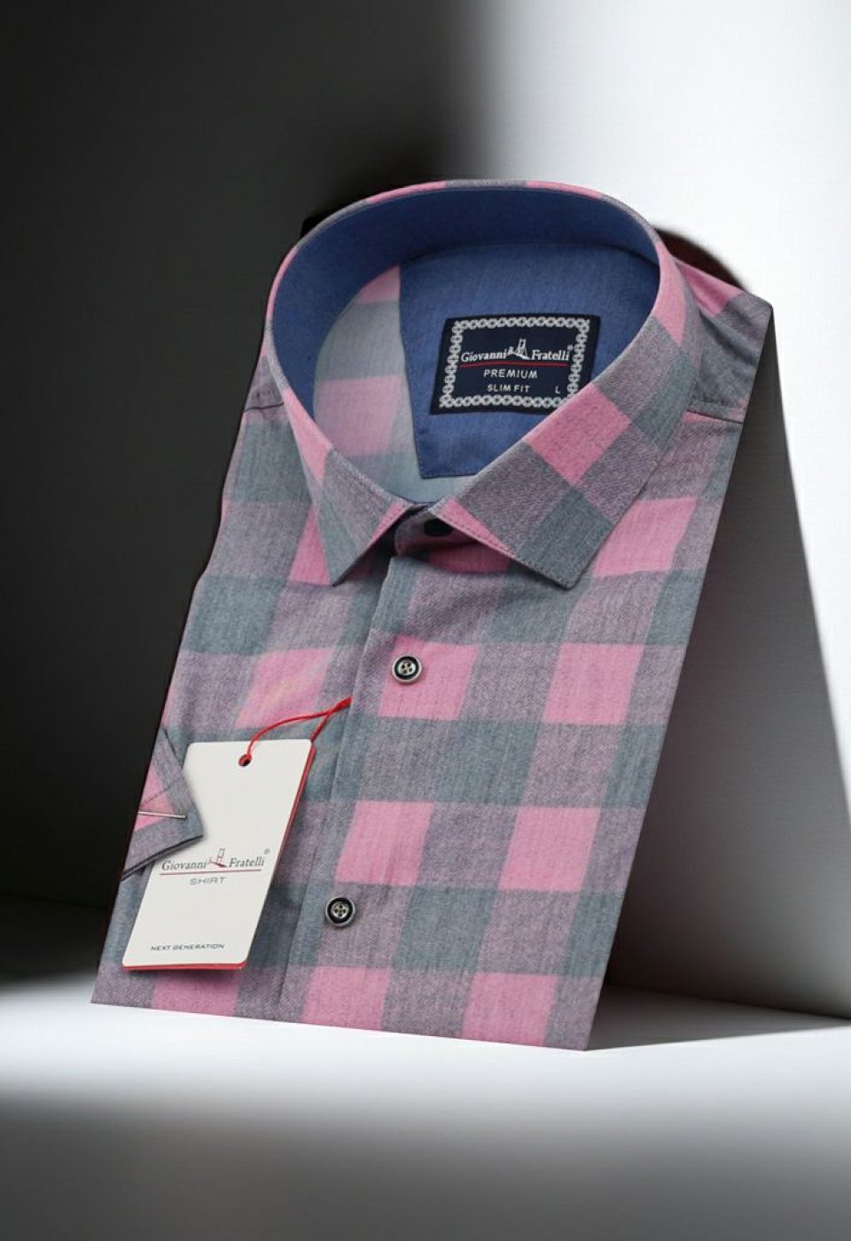 Slim Fit Kısa Kol Desenli Erkek Gömlek 3GMK321125003 - Giovanni Fratelli