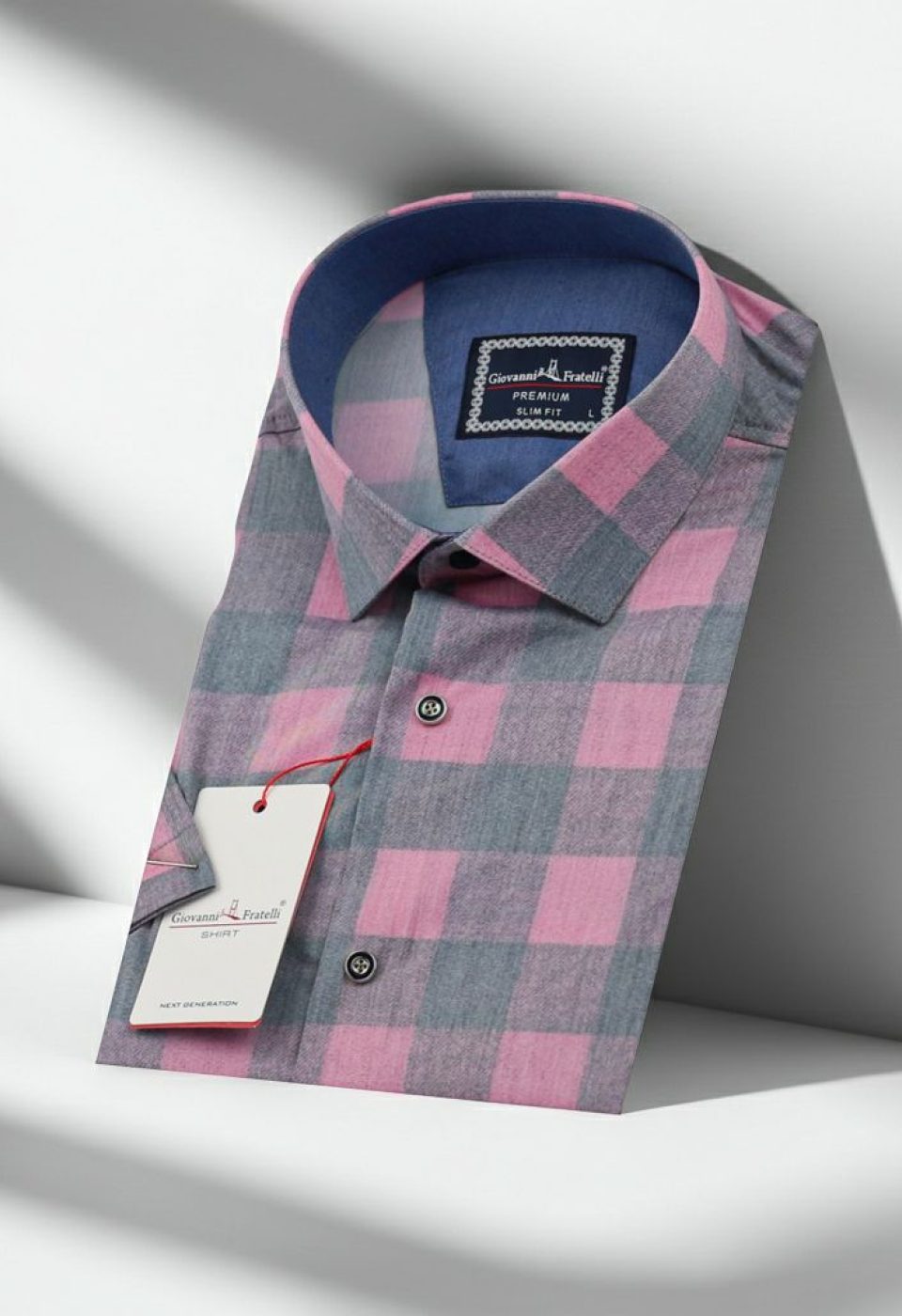 Slim Fit Kısa Kol Desenli Erkek Gömlek 3GMK321125003