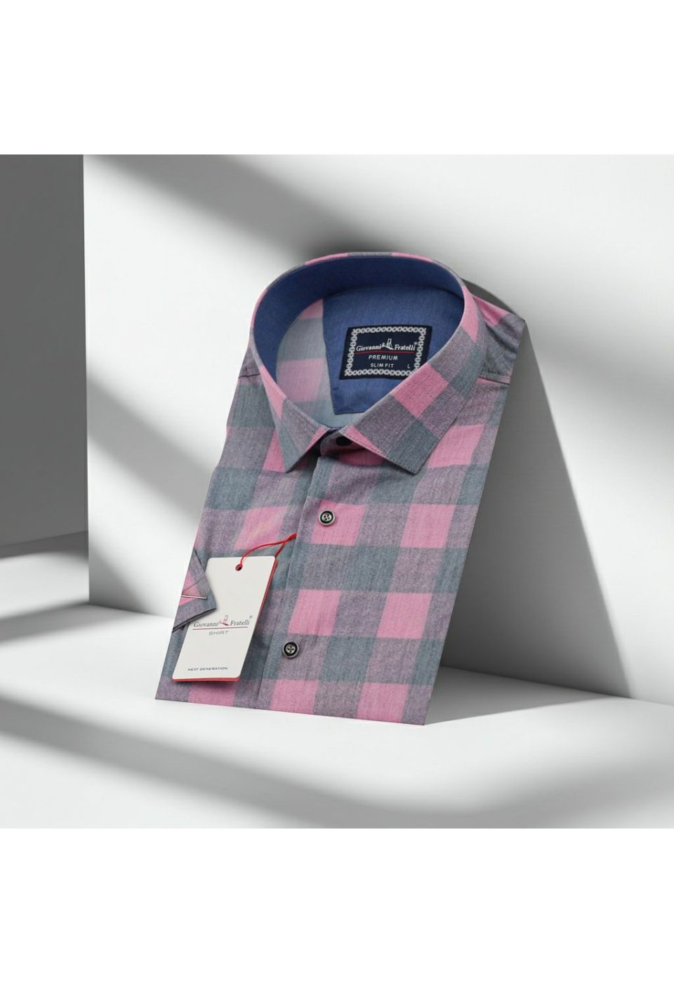 Slim Fit Kısa Kol Desenli Erkek Gömlek 3GMK321125003 - Giovanni Fratelli