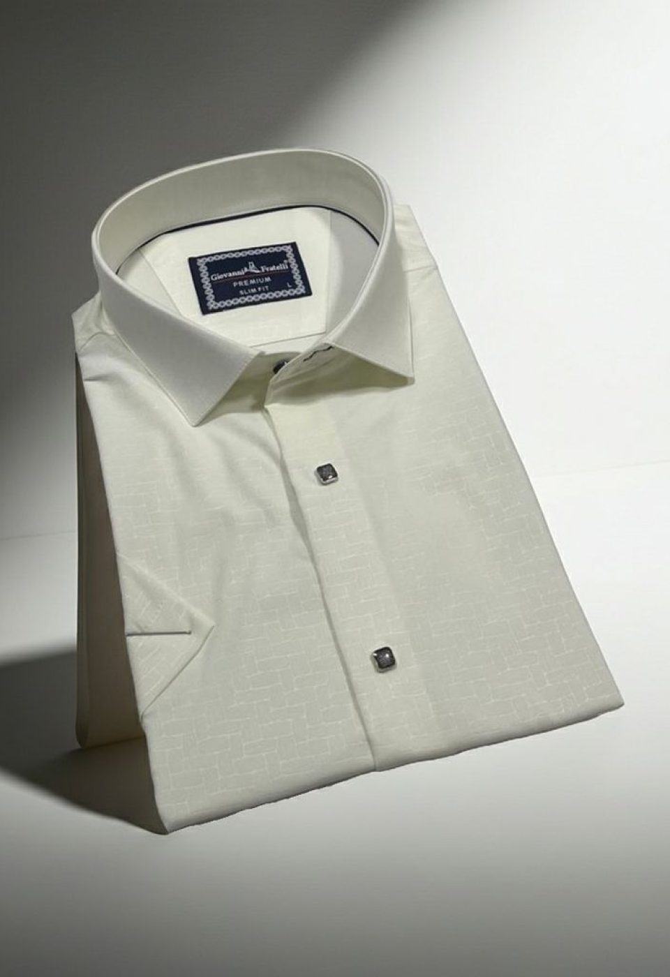 Slim Fit Kısa Kol Desenli Erkek Gömlek 3GMK311128002
