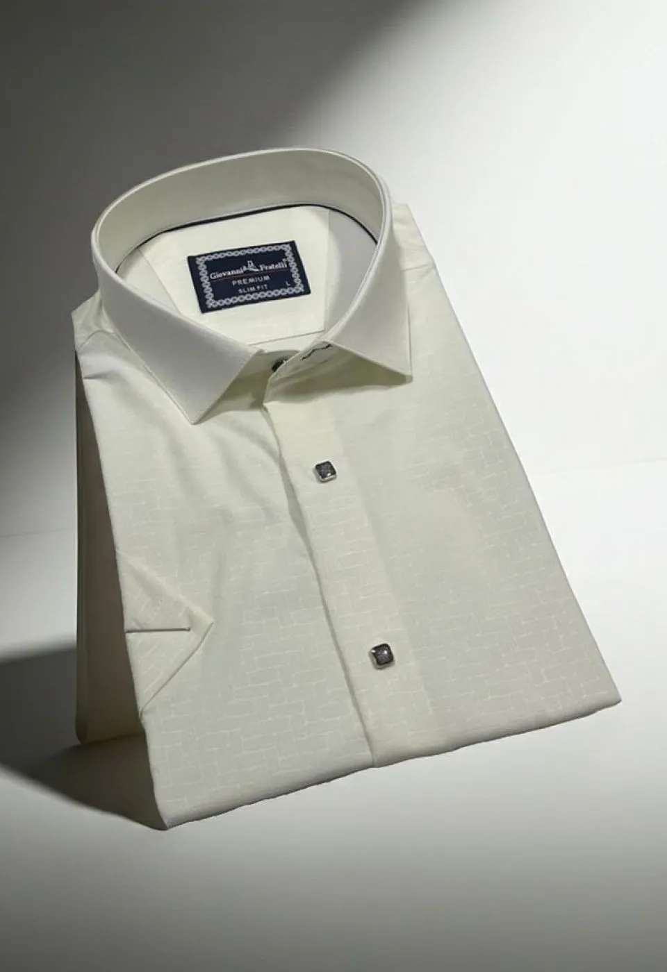 Slim Fit Kısa Kol Desenli Erkek Gömlek 3GMK311128002 - Giovanni Fratelli