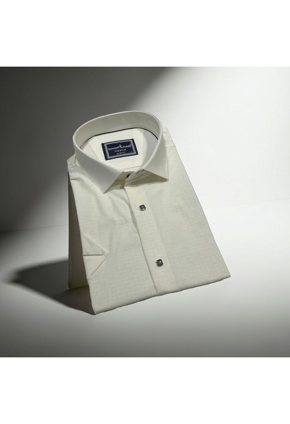 Slim Fit Kısa Kol Desenli Erkek Gömlek 3GMK311128002 - Giovanni Fratelli