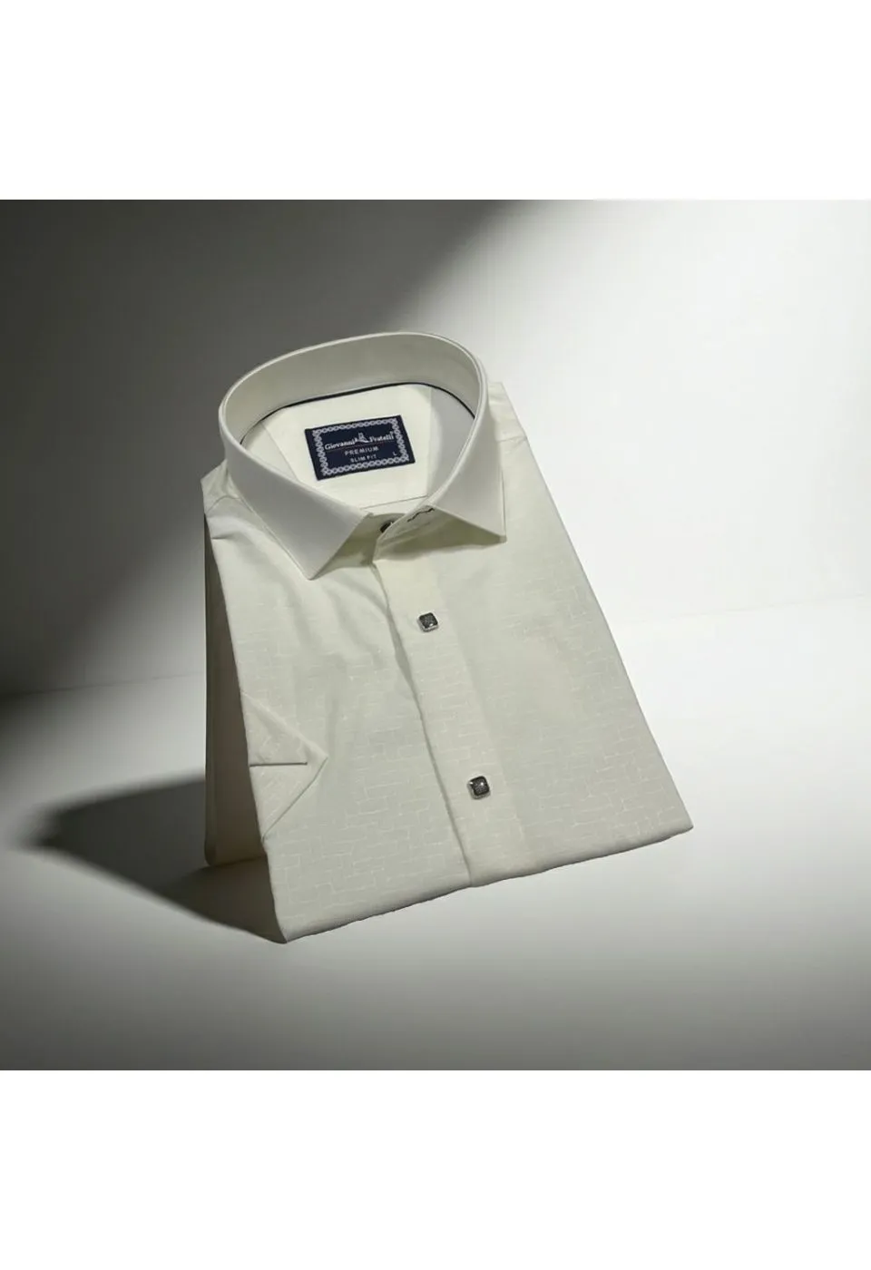 Slim Fit Kısa Kol Desenli Erkek Gömlek 3GMK311128002 - Giovanni Fratelli