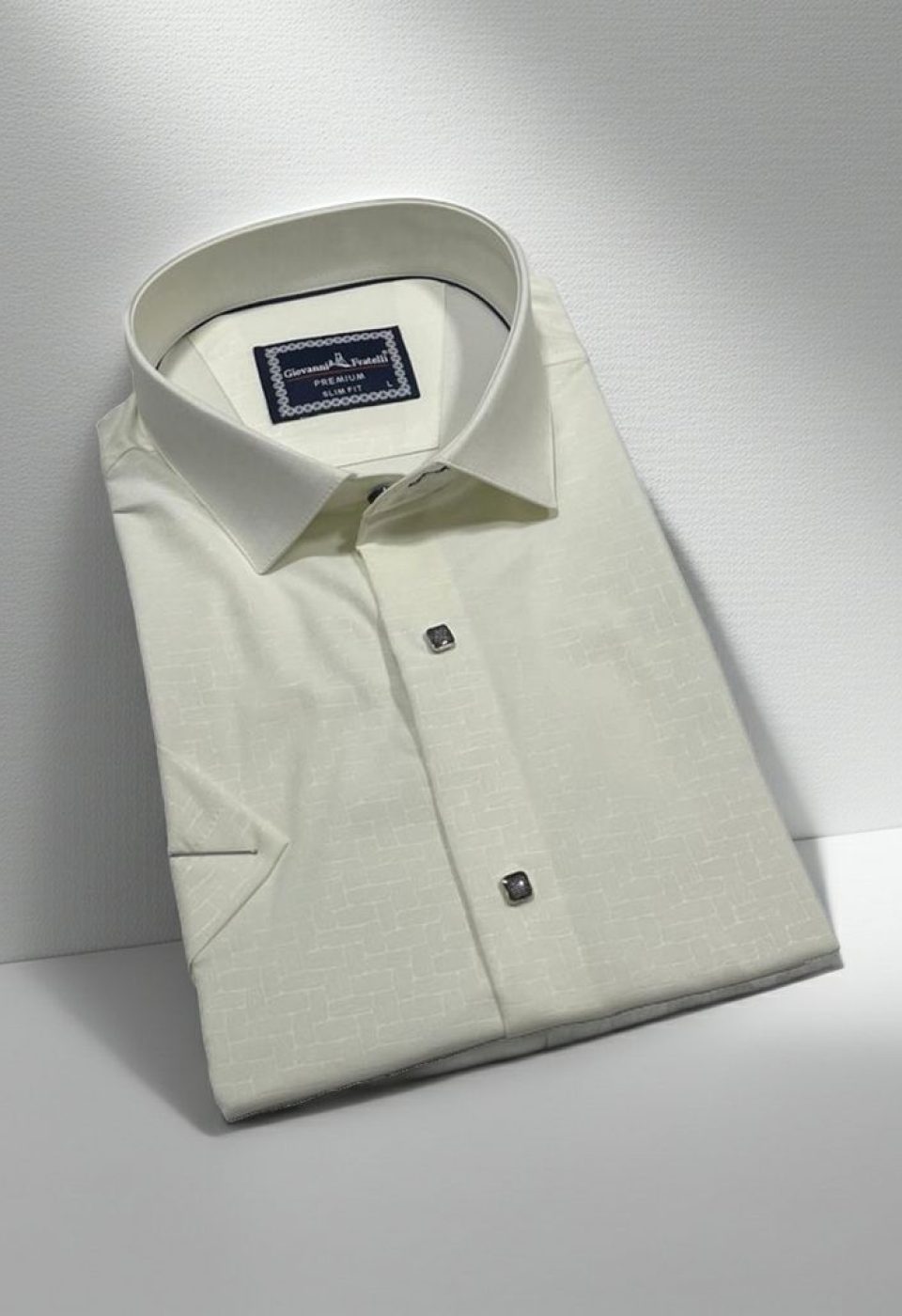 Slim Fit Kısa Kol Desenli Erkek Gömlek 3GMK311128002 - Giovanni Fratelli