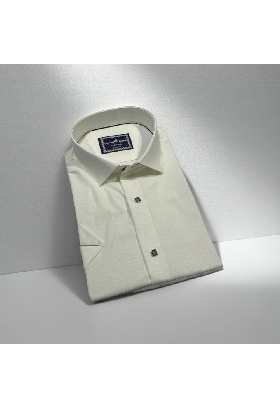 Slim Fit Kısa Kol Desenli Erkek Gömlek 3GMK311128002 - Giovanni Fratelli