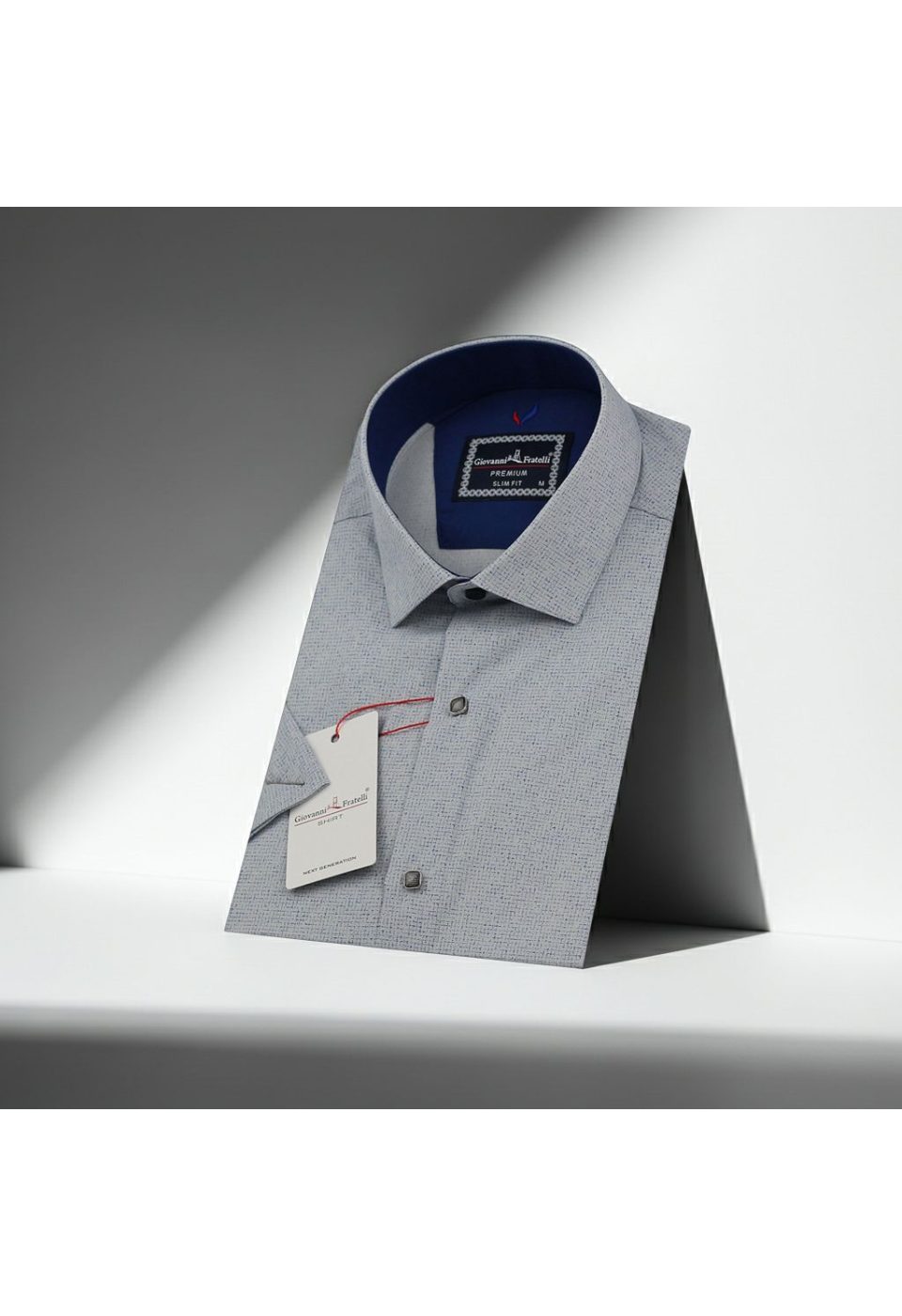Slim Fit Kısa Kol Desenli Erkek Gömlek 3GMK311129004 - Giovanni Fratelli