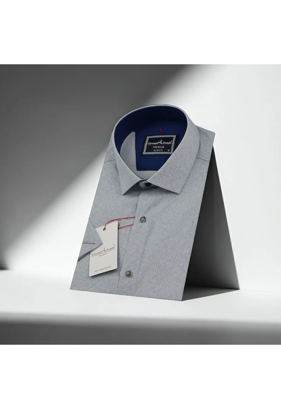 Slim Fit Kısa Kol Desenli Erkek Gömlek 3GMK311129004 - Giovanni Fratelli
