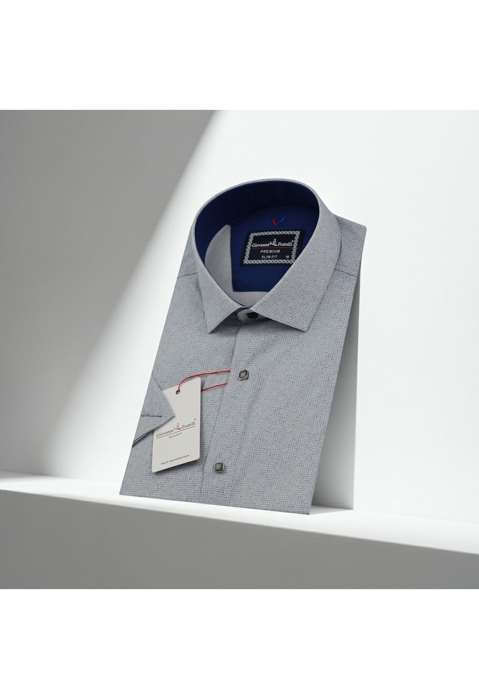 Slim Fit Kısa Kol Desenli Erkek Gömlek 3GMK311129004 - Giovanni Fratelli