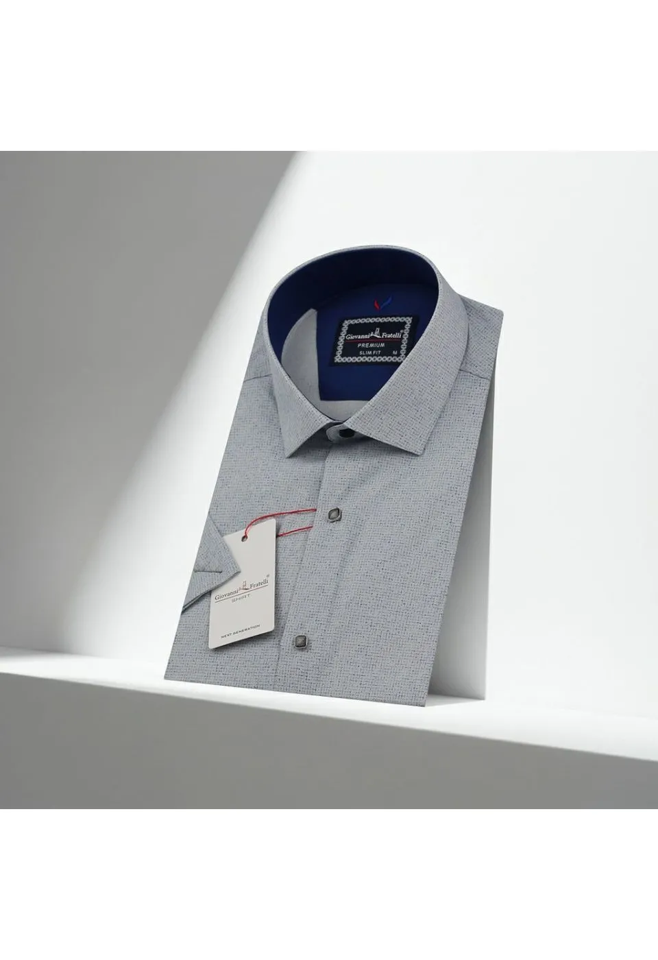 Slim Fit Kısa Kol Desenli Erkek Gömlek 3GMK311129004 - Giovanni Fratelli