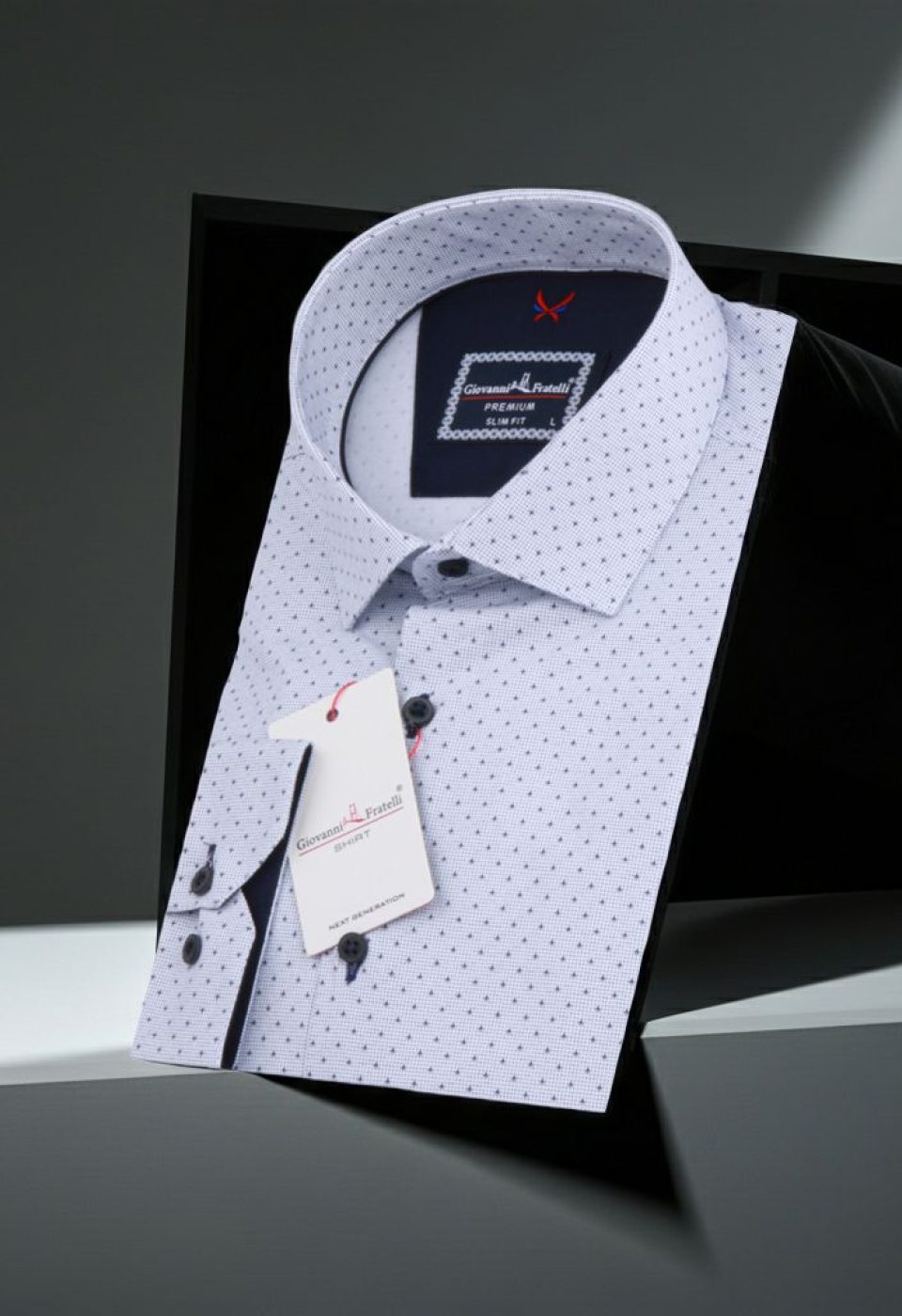 Slim Fit Uzun Kol Desenli Erkek Gömlek 3GMK311132001