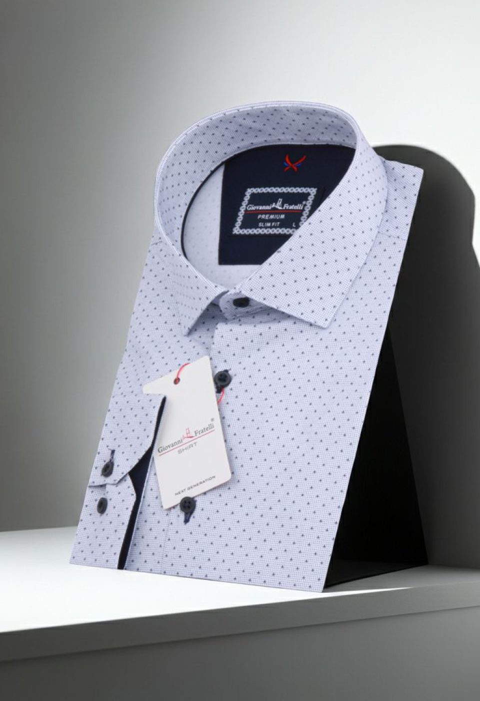 Slim Fit Uzun Kol Desenli Erkek Gömlek 3GMK311132001