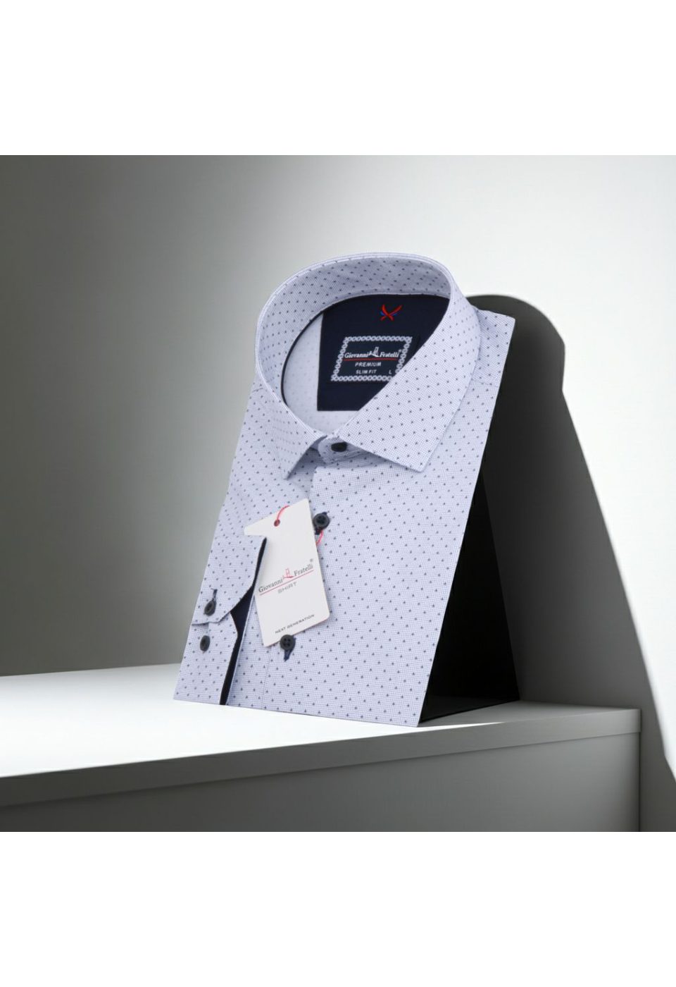 Slim Fit Uzun Kol Desenli Erkek Gömlek 3GMK311132001 - Giovanni Fratelli