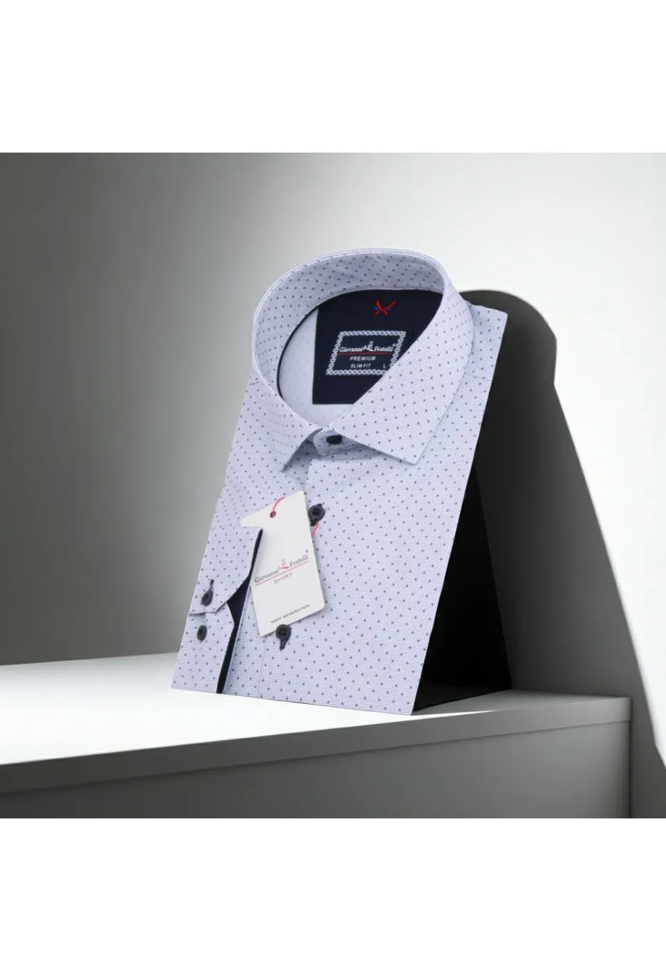 Slim Fit Uzun Kol Desenli Erkek Gömlek 3GMK311132001 - Giovanni Fratelli