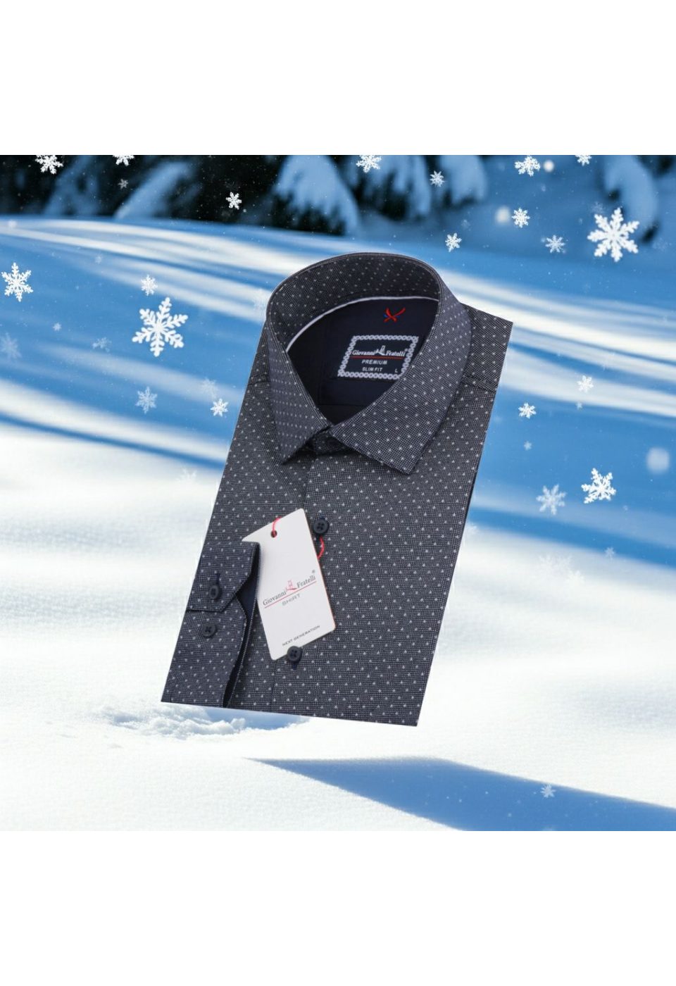 1132 CR 003 Slim Fit Uzun Kol Desenli Erkek Gömlek 3GMK311132003 - Giovanni Fratelli
