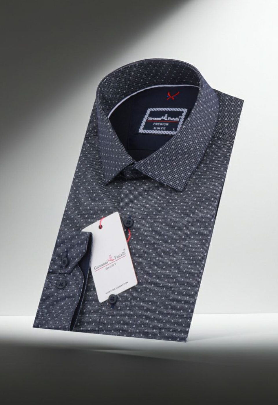 Slim Fit Uzun Kol Desenli Erkek Gömlek 3GMK311132003