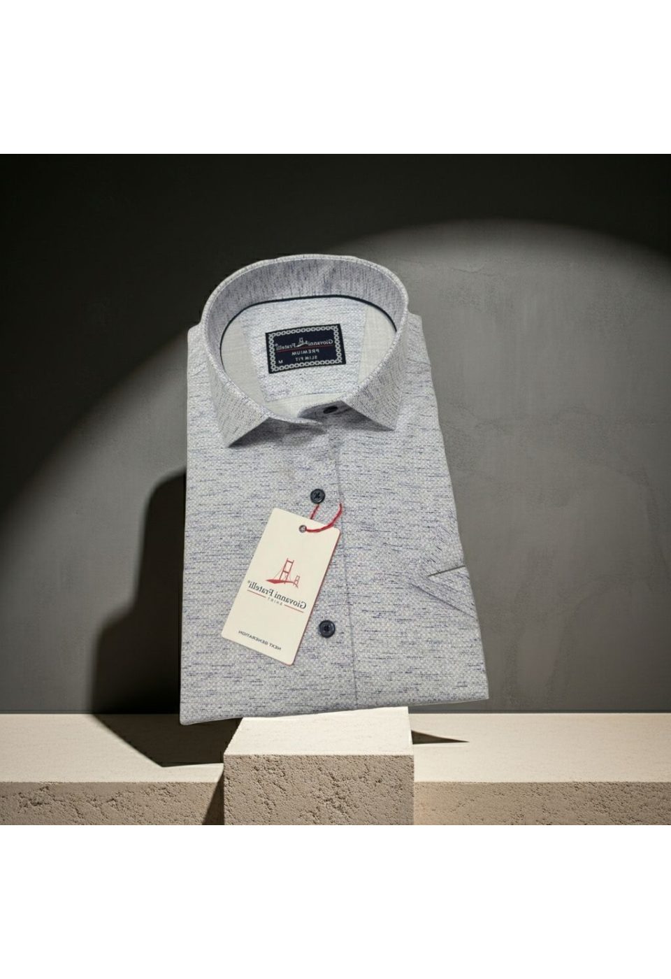 1134 CR K 001 Slim Fit Kısa Kol Desenli Erkek Gömlek 3GMK321134001 - Giovanni Fratelli