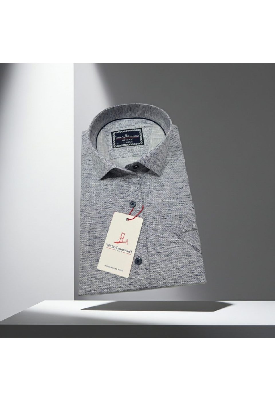 1134 CR K 003 Slim Fit Kısa Kol Desenli Erkek Gömlek 3GMK321134003 - Giovanni Fratelli