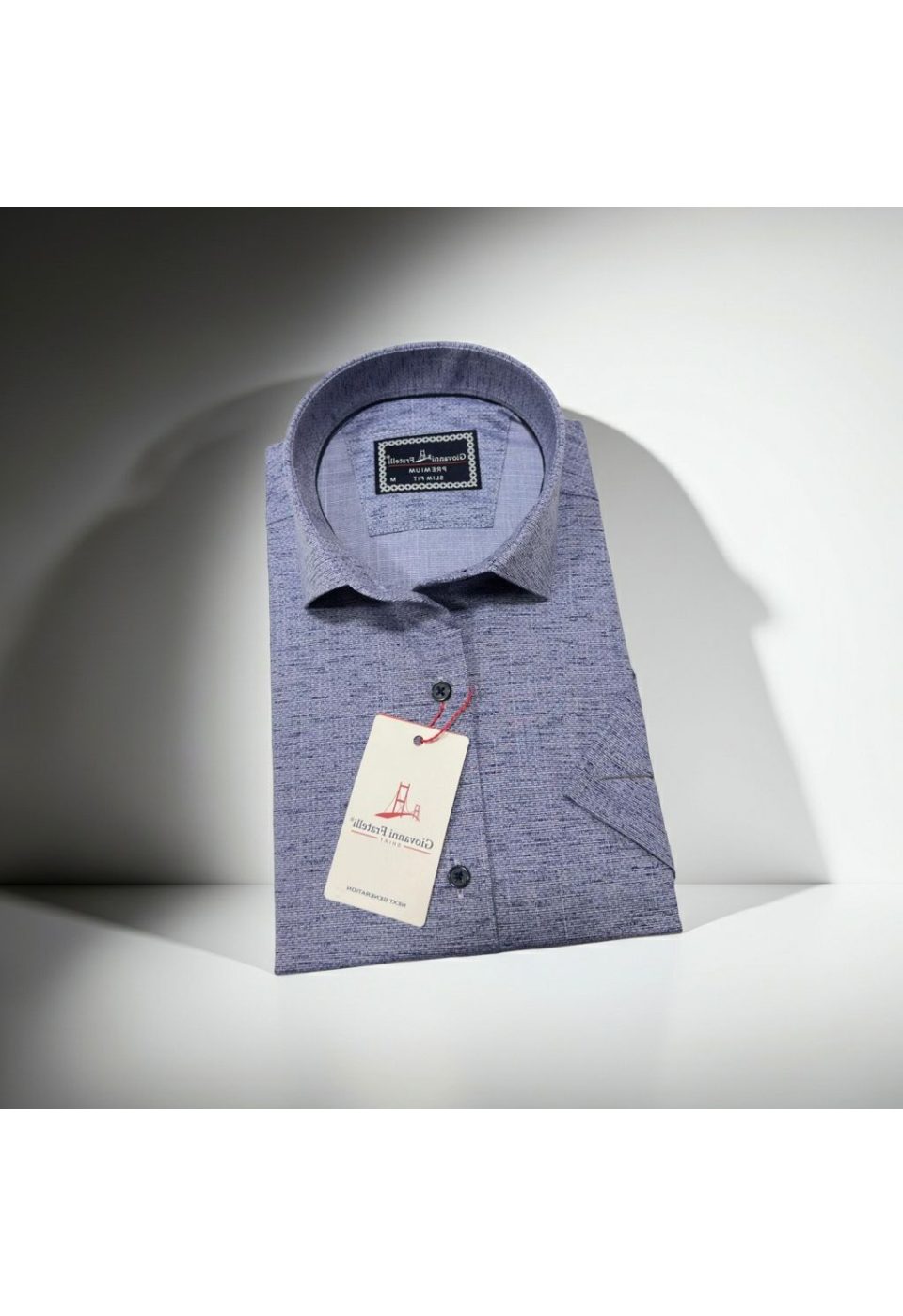 Slim Fit Kısa Kol Desenli Erkek Gömlek 3GMK321134004 - Giovanni Fratelli