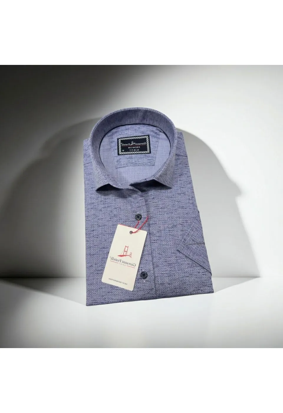 Slim Fit Kısa Kol Desenli Erkek Gömlek 3GMK321134004 - Giovanni Fratelli