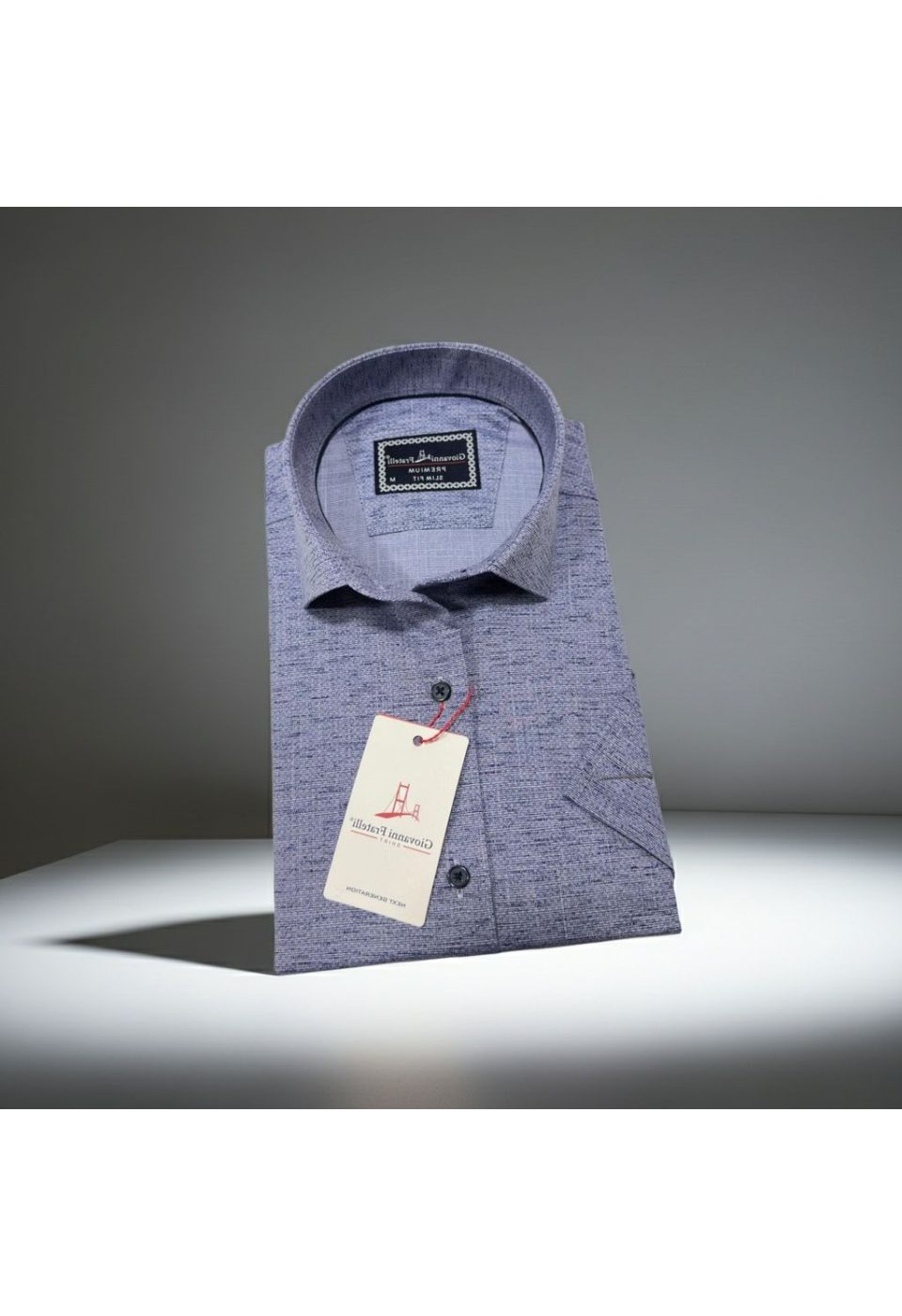 Slim Fit Kısa Kol Desenli Erkek Gömlek 3GMK321134004 - Giovanni Fratelli