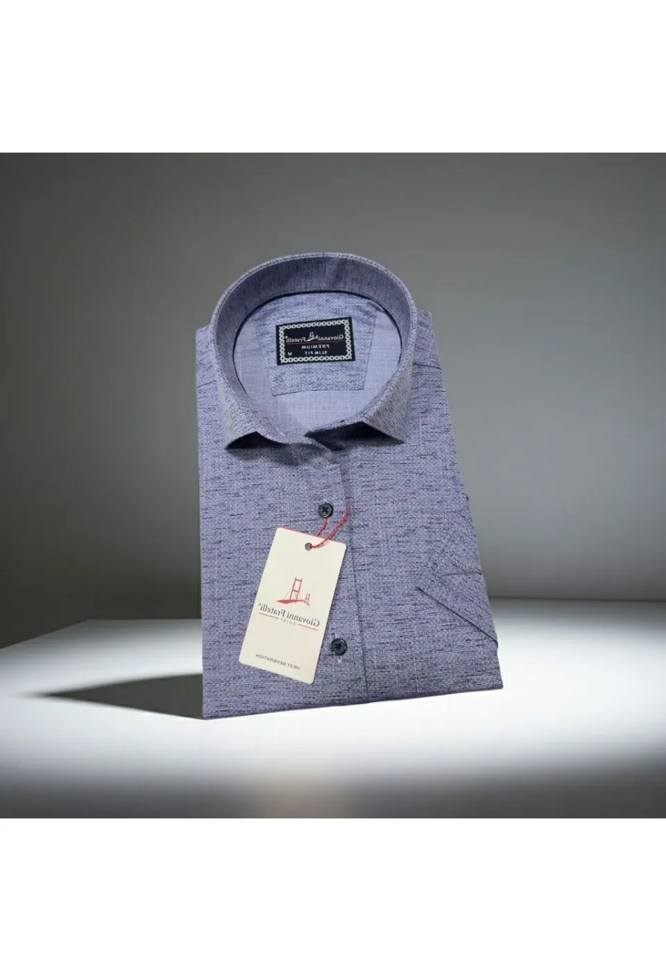 Slim Fit Kısa Kol Desenli Erkek Gömlek 3GMK321134004 - Giovanni Fratelli