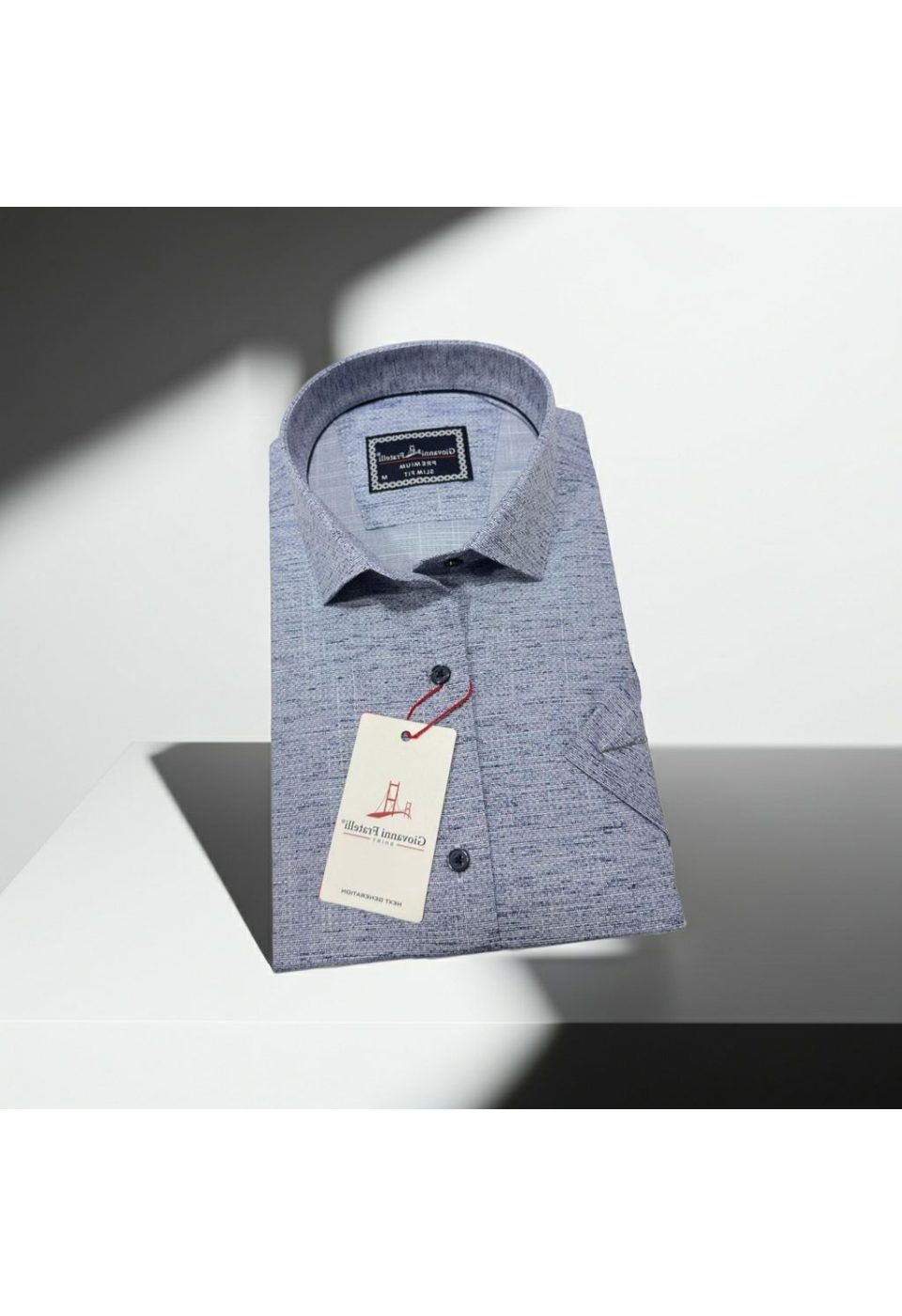 Slim Fit Kısa Kol Desenli Erkek Gömlek 3GMK321134005 - Giovanni Fratelli