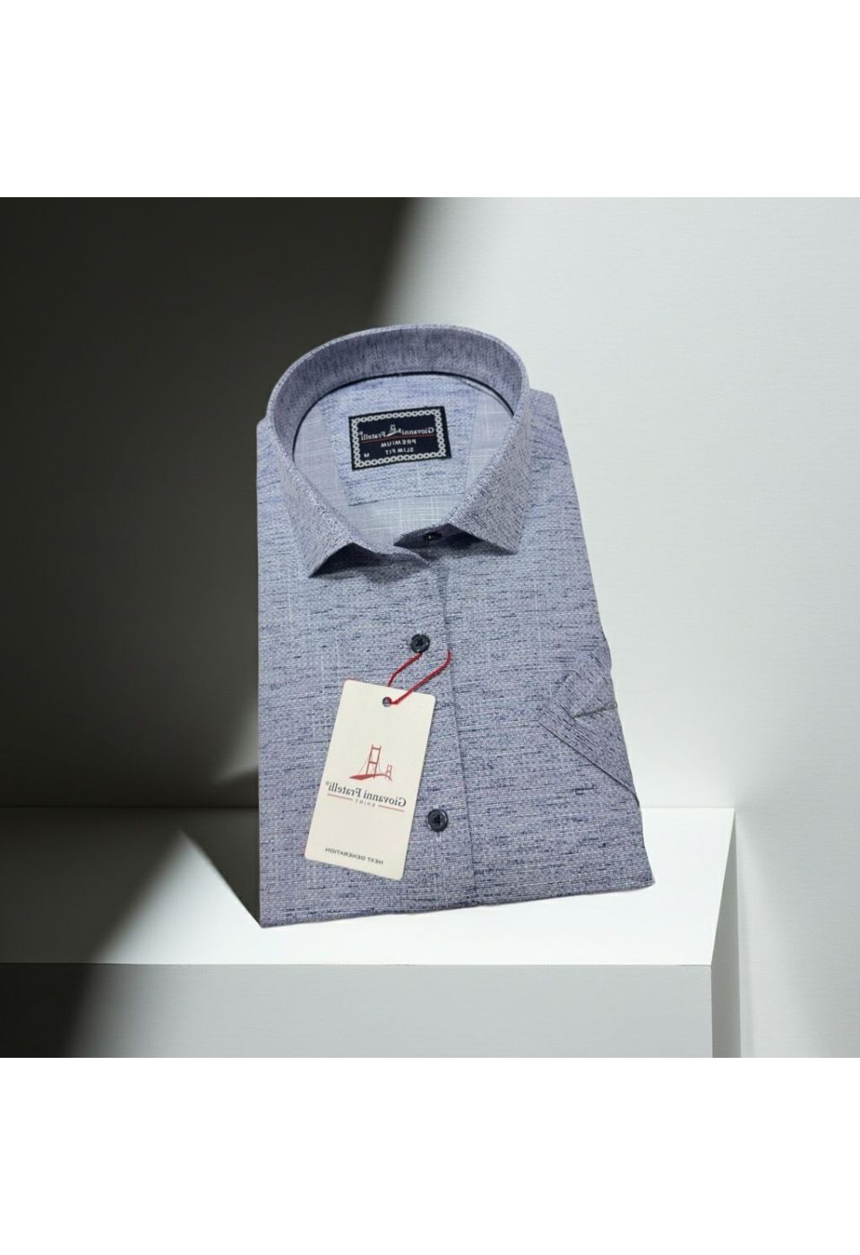 Slim Fit Kısa Kol Desenli Erkek Gömlek 3GMK321134005 - Giovanni Fratelli